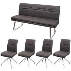 MCW Esszimmer-Set Grau, Braun, 5er-Set