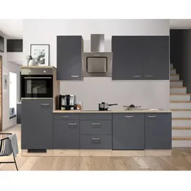 Flex-Well Küchenzeile Morena 280 cm grau