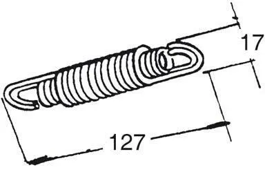 Buzzetti Set van 5 veren gevoerd 127x17mm voor middenstandaard