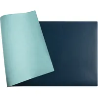 Exacompta 29122E Flexible Schreibunterlage Home Office, aus zweifarbigem Kunstleder (Polyurethan), weich und widerstandsfähig, 35 x 60 cm, tropisch/blaugrün