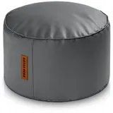 Green Bean Sitzhocker Pouf Kunstleder 47 x 30 x 47 cm Grau