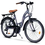 Toys Store 28" Zoll Alu City Bike Mädchen Fahrrad Aluminium Shimano 21 Gang RH 51cm