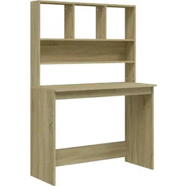 vidaXL Schreibtisch mit Regal Sonoma Eiche / Braun