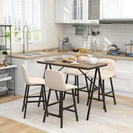 Homcom Bartisch 120 x 60 x 91 cm Beige