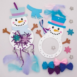 Schneemann Traumfänger-Bastelsets aus Pappe  (pro Set 4) Bastelaktivitäten zu Weihnachten