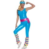 RUBIES Barbie Sport-Kostüm für Damen, Jumpsuit, Stulpen, Gürtel und Stirnband, offizielles Mattel-Kostüm, für Weihnachten, Karneval, Halloween, Junggesellinnenabschied, Party, Geburtstag Halloween