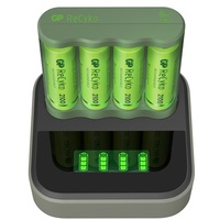GP Batteries ReCyko Speed Charger Dock (USB) + Everyday Charger (USB) B421 inkl. 4x AA NiMh 2100mAh (130B421CD210AAC4)