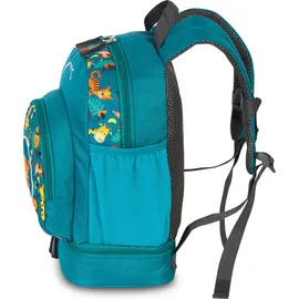 FABRIZIO Kinderrucksack Tasche mit Brustgurt und Bodenfach 20616, Farbe:Petrol - Petrol