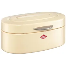 Wesco Single Elly Brotkasten in der Farbe mandel, pulverbeschichtetes Stahlblech, Lüftungslöcher und stabiler Handgriff
