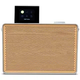 Pure Evoke Play – Stereoanlage in Kirschholzdesign, tragbares Musiksystem mit 40 Watt, Internetradio, DAB+, UKW, Bluetooth, Spotify Connect, Farbdisplay und Tragegriff – Weiß