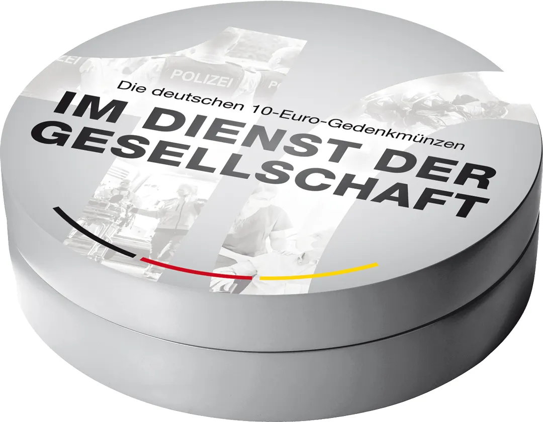 Spektakuläre LED-Kassette für Deutschlands offizielle 10-Euro-Münzen "Im Dienst der Gesellschaft"