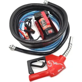Vevor Dieselpumpe 1/4 PS Heizölpumpe DC 12 V Kraftstoffförderpumpe 8m Förderhöhe 3m Saughöhe Selbstansaugend Automatik-Zapfpistole 4m Auslassschlauch