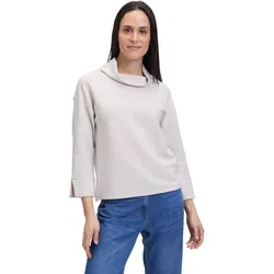 Sweatshirt BETTY BARCLAY "Betty Barclay Sweatshirt mit Rippenstruktur", Damen, Gr. 48, grau, Obermaterial: 58% Polyester, 22% Viskose, 13% Polyamid, 4% Polyester metallisiert, 3% Elasthan., feminin, gerade normal, Langarm, Sweatshirts, Material