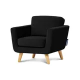 Konsimo Sessel Tagio Velours 86 x 80 x 88 cm Schwarz