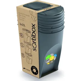 Prosperplast Sortibox Mülleimer 105 l Grau