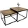 Relaxdays Beistelltisch Braun Schwarz Metall 75 x 42 cm