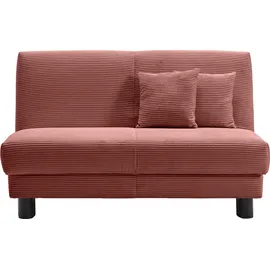 Ell + Ell Schlafsofa Polyester 2-Sitzer Rot