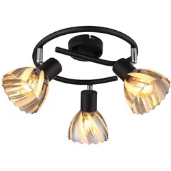 Deckenleuchte Deckenlampe Rondell Esszimmerleuchte schwarz 3 flammig verstellbar