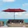Outsunny Doppelsonnenschirm 460 x 270 cm Weinrot