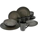 CreaTable CreaTable, Crafted Black Kombiservice-Set, 16-tlg. 33073,