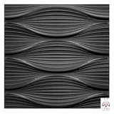IKHEMalarka 3D Wandpaneel 3D Paneele PVC Kunststoffpaneele, BxL: 50,00x50,00 cm, 0,25 qm, (1 Stück, 3D Wandpaneele Deckenpaneele) hochwertige & harte PVC 3D Platten Wand & Decke schwarz