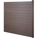 Mendler Windschutz WPC-Sichtschutz Sarthe 190 x 189 x 9 cm braun Holz