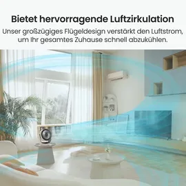 SwitchBot Tischventilator 24 cm Tischventilator Weiß