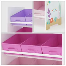 [en.casa] Kinderregal Boiro 60 x 62 x 30 cm Spanplatte lila-rosa