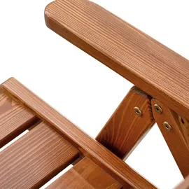 Konsimo Gartenmöbel-Set Hergestellt in EU und Handgefertigt "ALCES", braun, aus massivem Kiefernholz, 160/210x73x90 | 663x106x73 cm - Braun