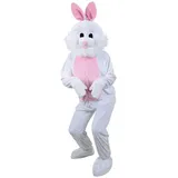 Kostüm Maskottchen, Hase, Rosa und Weiß, für Erwachsene