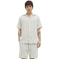 JACK & JONES Coba Stripe Resort Kurzarmhemd - Celadon