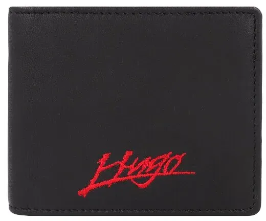 Hugo Handwritten Geldbörse Leder 11 cm black