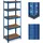 Relaxdays Schwerlastregal Stahl/MDF 180x70x45 cm blau 5 Böden 500 kg