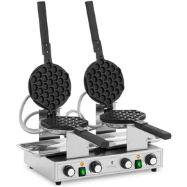 Royal Catering Bubble Waffeleisen Silber