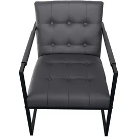 Svita Jones Cocktail-Sessel Loungesessel Grau, Textil, Rechteckig, 53x73x69 cm, Wohnzimmer, Sessel