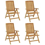 vidaXL Gartenstuhl 74,5 x 74,5 x 104 cm braun 4 St.