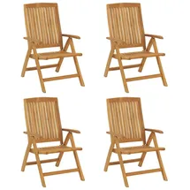 vidaXL Gartenstuhl 74,5 x 74,5 x 104 cm braun 4 St.