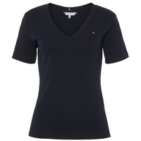 Tommy Hilfiger T-Shirt mit V-Ausschnitt, dunkelblau, L