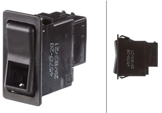 Hochleistungs-Drucktastenschalter mit 3 Anschlüssen von HELLA - Keine Komfortfunktion, Wippbetätigun