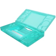 ExtremeRate Ersatz Gehäuse Case für Nintendo DS Lite NDSL, Voll Hülle&Knöpfen&Screen Protector Shell Zubehör für Nintendo DS Lite Handheld Spielekonsole(Transparent Smaragdgrün)–KEIN Console