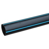 Mega Druckrohr PE80 mm x 2,0 mm Glatt SDR11 12,5bar Schwarz/Blau Typ D=0,80m