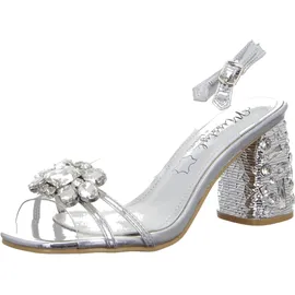 LAURA VITA Riemchensandaletten in Silber | Gr.: 40