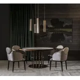 Runder Tisch Klassischer Esstisch Runde Tische Barock Rokoko Möbel Italienische - Braun/Grau