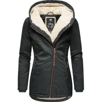 Ragwear Damen warme wasserdichte Winterjacke mit Ziernähten und kuscheliger Kapuze Gordon Intl Dark Olive22 Gr. XL - XL