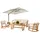 JV Möbel Beiges Holz-Textil Sofa-Set 4-tlg. beige