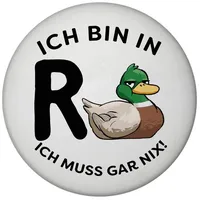 Speecheese Ente Ruhestand Magnet mit Flaschenöffner rund Spruch Ich