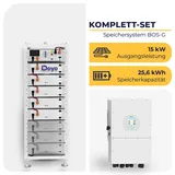 Deye Hybrid-Wechselrichter SUN-15K-SG01HP3-EU-AM2 mit Deye BOS-G | Hochvolt-Speichersystem | 3-phasig | 15 kW | 25,6 kWh