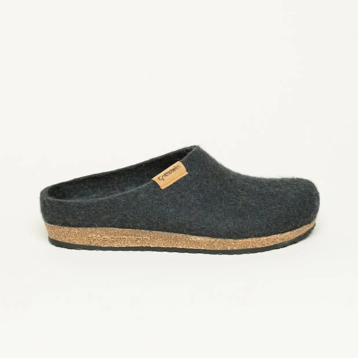 Filzclog 208 Stegmann aus 100% Schurwolle | Filzpantoffel Made in Tirol | Damen & herren Hausschuh Farbe graphite Größe 43 - graphite - 43