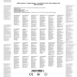 ich-zapfe Zubehörpaket für Pygmy, 1-leitig mit 5 Liter Adapter und 2kg Co2 Flasche