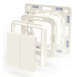 Shelly BLU Wall Switch 4, Tasten, Elfenbein, Kunststoff, Bluetooth Low Energy (B